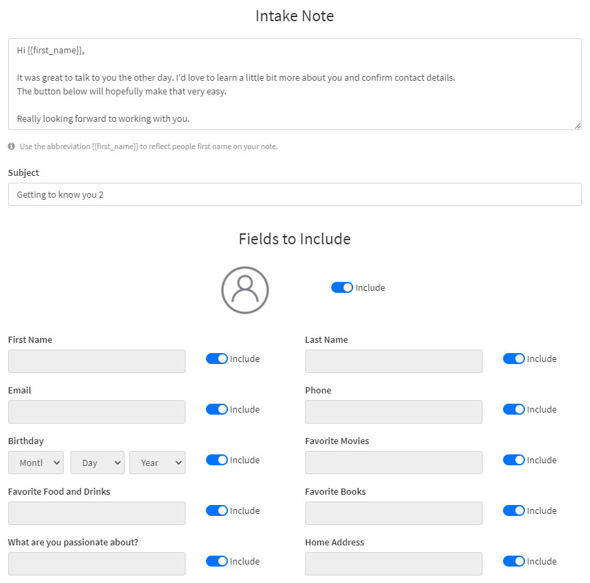 Intake Form